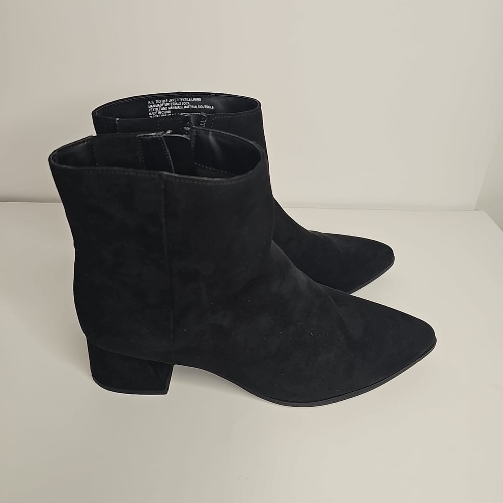 a new day Black Suede Ankle Booties